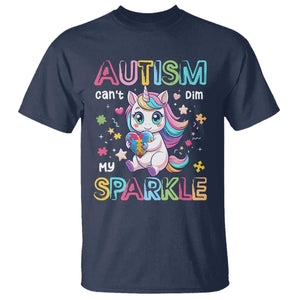 Autism Awareness Unicorn T Shirt For Autism Mom Girls TS10 Navy Print Your Wear