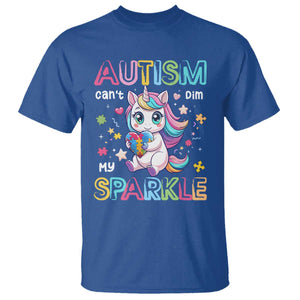 Autism Awareness Unicorn T Shirt For Autism Mom Girls TS10 Royal Blue Print Your Wear