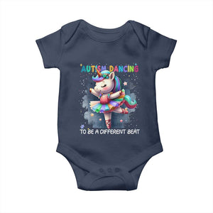 Autism Awareness Unicorn Baby Onesie Ballet Dancing To A Different Beat TS10 Navy Print Your Wear