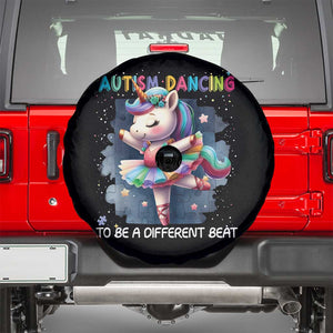 Autism Awareness Unicorn Spare Tire Cover Ballet Dancing To A Different Beat TS10 Black Print Your Wear