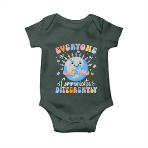 Autism Awareness Sped Teacher Baby Onesie Everyone Communicates Differently TS10 Print Your Wear
