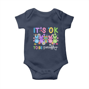 Its Okay To Be Different Baby Onesie Bunny Puzzle Autism Awareness Easter TS10 Navy Print Your Wear