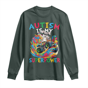 Autism Awareness Easter Long Sleeve Shirt Dabbing Bunny Monster Truck Lovers TS10 Dark Forest Green Print Your Wear