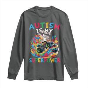 Autism Awareness Easter Long Sleeve Shirt Dabbing Bunny Monster Truck Lovers TS10 Dark Heather Print Your Wear