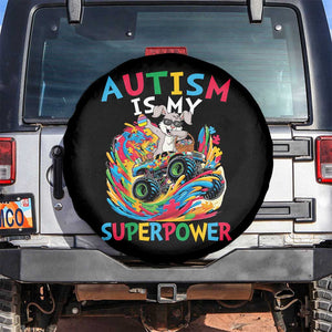 Autism Awareness Easter Spare Tire Cover Dabbing Bunny Monster Truck Lovers TS10 No hole Black Print Your Wear