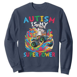 Autism Awareness Easter Sweatshirt Dabbing Bunny Monster Truck Lovers TS10 Navy Print Your Wear