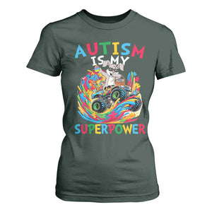 Autism Awareness Easter T Shirt For Women Dabbing Bunny Monster Truck Lovers TS10 Dark Forest Green Print Your Wear