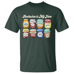 Inclusion Is My Jam T Shirt Special Education Teacher Autism Awareness TS10 Dark Forest Green Print Your Wear