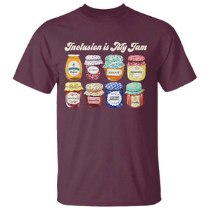 Inclusion Is My Jam T Shirt Special Education Teacher Autism Awareness TS10 Maroon Print Your Wear