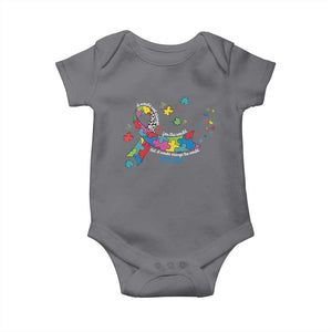 Autism Awareness Coquette Bow Baby Onesie Special Education Teacher TS10 Charcoal Print Your Wear