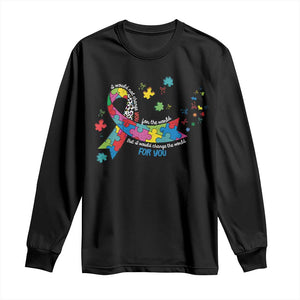 Autism Awareness Coquette Bow Long Sleeve Shirt Special Education Teacher TS10 Black Print Your Wear