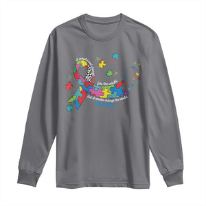 Autism Awareness Coquette Bow Long Sleeve Shirt Special Education Teacher TS10 Charcoal Print Your Wear