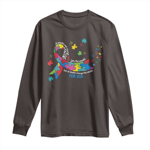Autism Awareness Coquette Bow Long Sleeve Shirt Special Education Teacher TS10 Dark Chocolate Print Your Wear