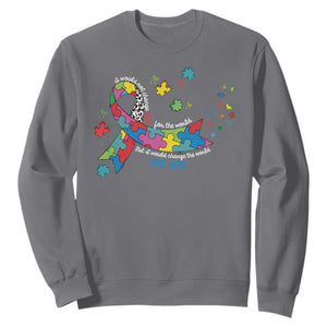 Autism Awareness Coquette Bow Sweatshirt Special Education Teacher TS10 Charcoal Print Your Wear