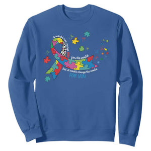 Autism Awareness Coquette Bow Sweatshirt Special Education Teacher TS10 Royal Blue Print Your Wear