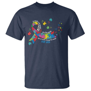 Autism Awareness Coquette Bow T Shirt Special Education Teacher TS10 Navy Print Your Wear
