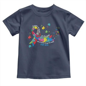 Autism Awareness Coquette Bow Toddler T Shirt Special Education Teacher TS10 Navy Print Your Wear