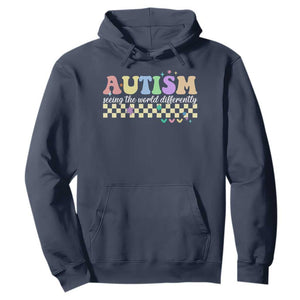 Autism Acceptance Month Hoodie Seeing the World Differently TS10 Navy Print Your Wear