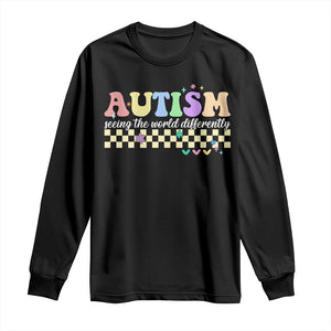 Autism Acceptance Month Long Sleeve Shirt Seeing the World Differently TS10 Black Print Your Wear