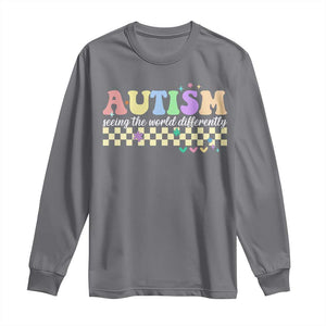 Autism Acceptance Month Long Sleeve Shirt Seeing the World Differently TS10 Charcoal Print Your Wear