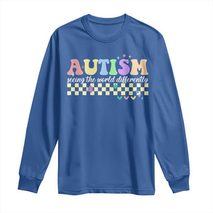 Autism Acceptance Month Long Sleeve Shirt Seeing the World Differently TS10 Royal Blue Print Your Wear