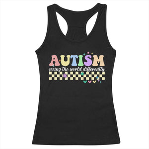 Autism Acceptance Month Racerback Tank Top Seeing the World Differently TS10 Black Print Your Wear