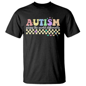 Autism Acceptance Month T Shirt Seeing the World Differently TS10 Black Print Your Wear