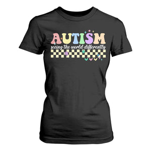 Autism Acceptance Month T Shirt For Women Seeing the World Differently TS10 Black Print Your Wear