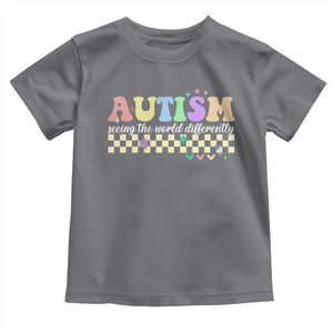 Autism Acceptance Month Toddler T Shirt Seeing the World Differently TS10 Charcoal Print Your Wear