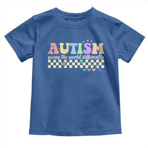 Autism Acceptance Month Toddler T Shirt Seeing the World Differently TS10 Royal Blue Print Your Wear