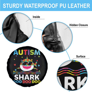 Funny Autism Shark Spare Tire Cover Puzzle Piece Autistic Mom Dad Sped Teacher TS10 Print Your Wear