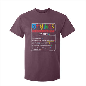 Autistic Son Autism Awareness Mom Dad Parents T Shirt For Kid TS10 Maroon Print Your Wear
