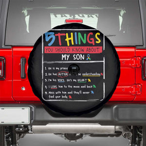 Autistic Son Autism Awareness Mom Dad Parents Spare Tire Cover TS10 Black Print Your Wear
