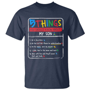 Autistic Son Autism Awareness Mom Dad Parents T Shirt TS10 Navy Print Your Wear