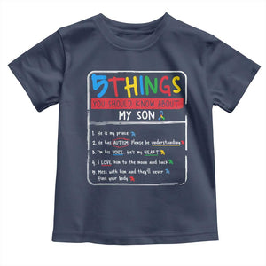 Autistic Son Autism Awareness Mom Dad Parents Toddler T Shirt TS10 Navy Print Your Wear