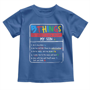 Autistic Son Autism Awareness Mom Dad Parents Toddler T Shirt TS10 Royal Blue Print Your Wear