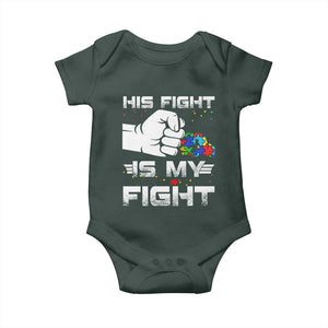 Autism Awareness Mom Dad Parents Autistic Kids Baby Onesie His Fight Is My Fight Month Support TS10 Print Your Wear
