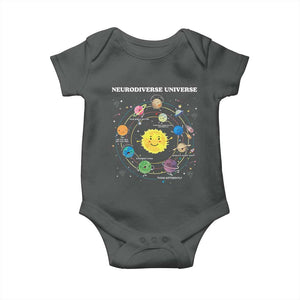 Autism Awareness Baby Onesie Neurodiverse Universe Sped Teacher TS10 Dark Heather Print Your Wear