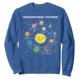 Autism Awareness Sweatshirt Neurodiverse Universe Sped Teacher TS10 Royal Blue Print Your Wear