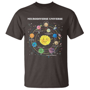 Autism Awareness T Shirt Neurodiverse Universe Sped Teacher TS10 Dark Chocolate Print Your Wear