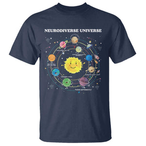 Autism Awareness T Shirt Neurodiverse Universe Sped Teacher TS10 Navy Print Your Wear