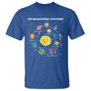 Autism Awareness T Shirt Neurodiverse Universe Sped Teacher TS10 Royal Blue Print Your Wear