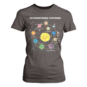 Autism Awareness T Shirt For Women Neurodiverse Universe Sped Teacher TS10 Dark Chocolate Print Your Wear