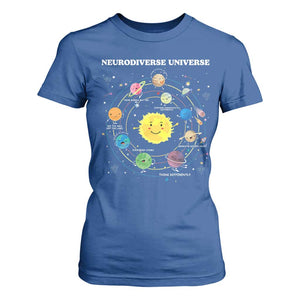 Autism Awareness T Shirt For Women Neurodiverse Universe Sped Teacher TS10 Royal Blue Print Your Wear
