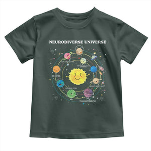 Autism Awareness Toddler T Shirt Neurodiverse Universe Sped Teacher TS10 Dark Forest Green Print Your Wear