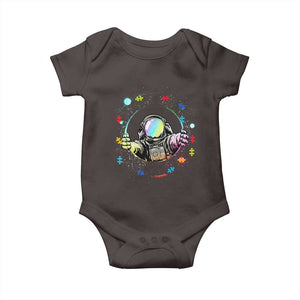 Astronaut Autism Awareness Baby Onesie Space Autistic Kids Sped Teacher TS10 Dark Chocolate Print Your Wear