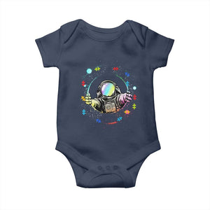 Astronaut Autism Awareness Baby Onesie Space Autistic Kids Sped Teacher TS10 Navy Print Your Wear