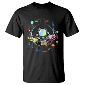 Astronaut Autism Awareness T Shirt Space Autistic Kids Sped Teacher TS10 Black Print Your Wear