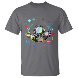 Astronaut Autism Awareness T Shirt Space Autistic Kids Sped Teacher TS10 Charcoal Print Your Wear