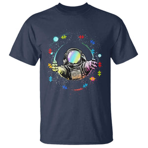 Astronaut Autism Awareness T Shirt Space Autistic Kids Sped Teacher TS10 Navy Print Your Wear